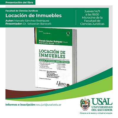 Presentación de &quot;Locación de inmuebles. Análisis exegetico de leyes 27.551, 27.737 y DNU 70/23&quot;