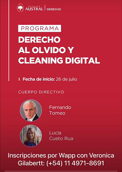 Programa Derecho al Olvido y Cleaning Digital